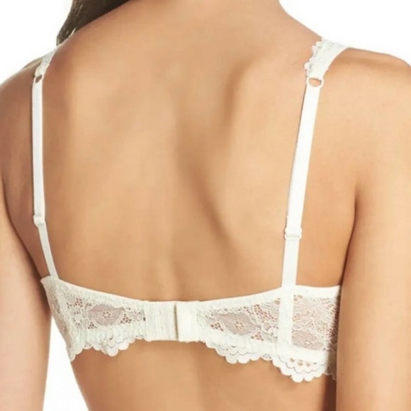 Free People Lace Underwire Plunge Bra Ivory - Picture 3 of 5